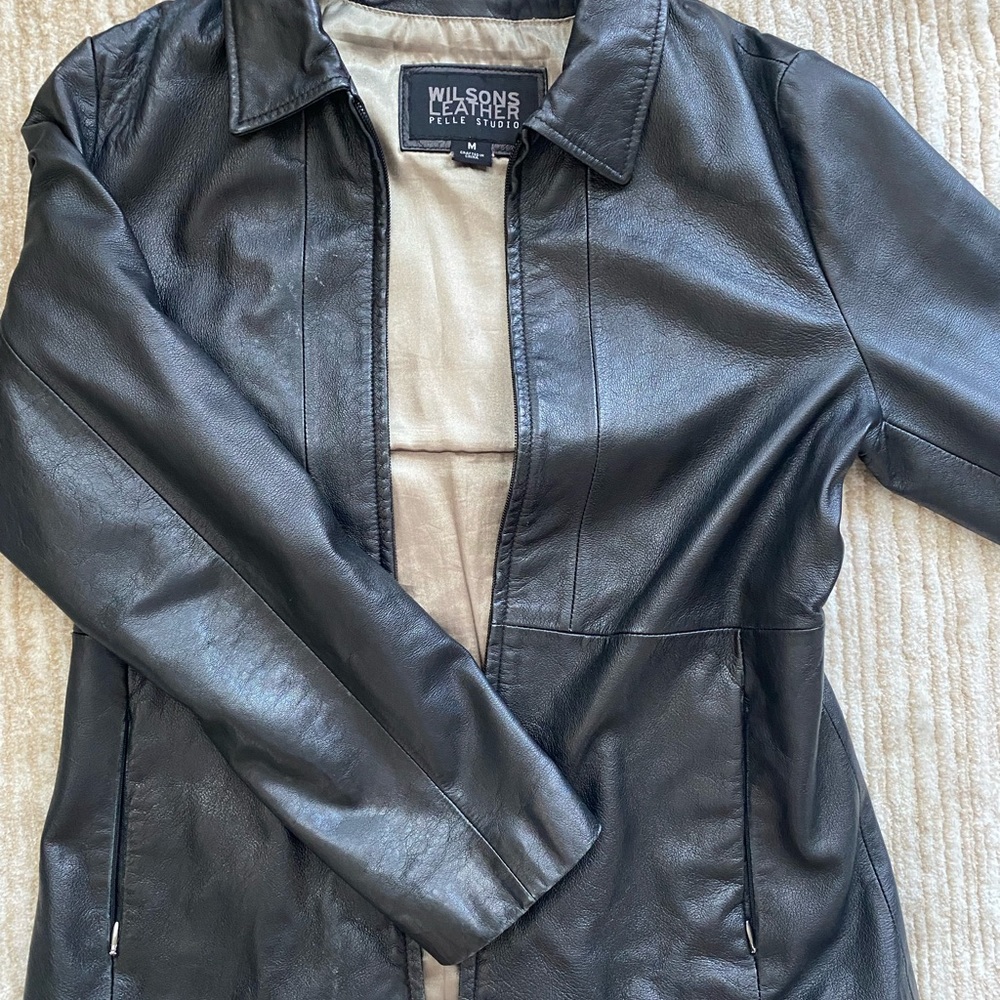 Leather blazer